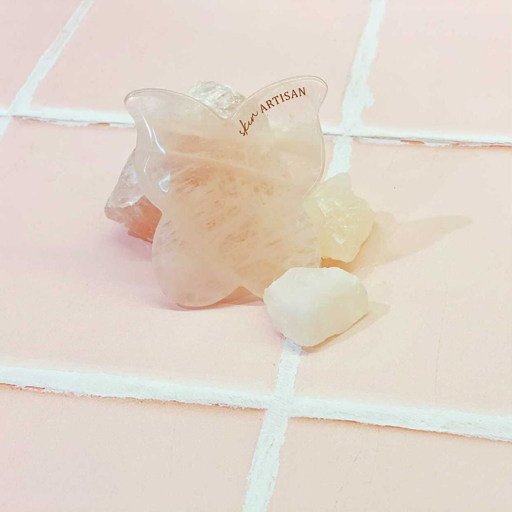 Butterfly Gua Sha -  Rose Quartz - Skin Artisan